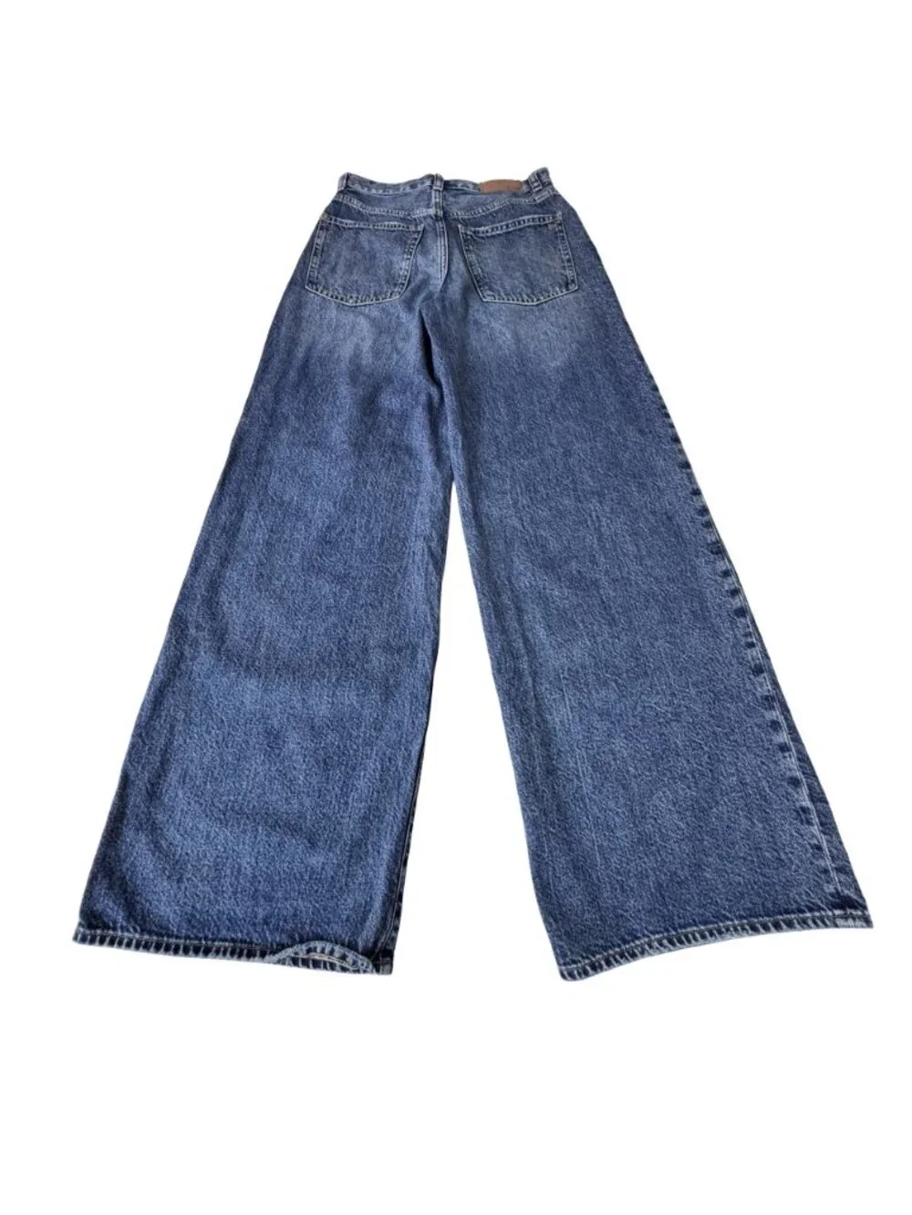 Madewell Superwide Leg Jeans Sz 24, High Rise Minimalist Grunge - Picture 4 of 12